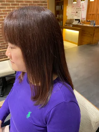 セミロング 芦田 佑理のヘアスタイル