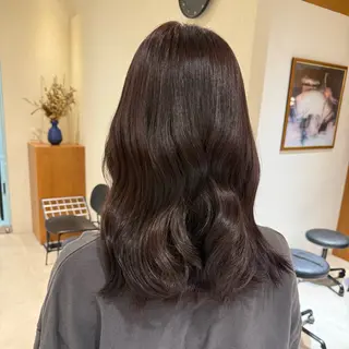 ミディアム カラー 酸性ストレート/ ちさとのヘアスタイル