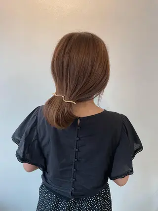 セミロング カラー h a k u 大倉 卓人のヘアスタイル