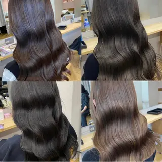 セミロング カラー プル艶職人/ にしものヘアスタイル
