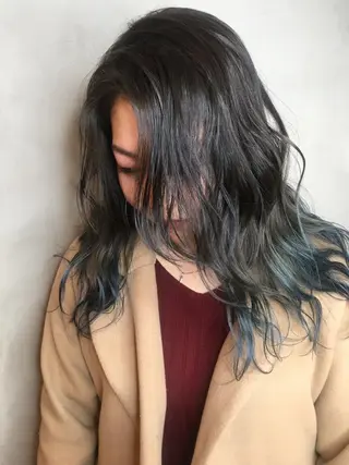 セミロング 嶋崎 啓人のヘアスタイル