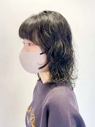 ミディアム SNSモニター募集！ くせ毛特化/大村のヘアスタイル