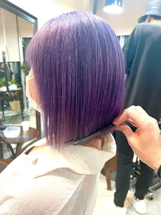 セミロング カラー ヘアアレンジ 🌈インナーカラー ‘ショウマ’🌈のヘアスタイル