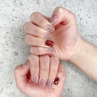 ショート カラー パーマ ヘアアレンジ メンズ キッズ ネイル マツエク・マツパ Salon Ｋのネイルデザイン