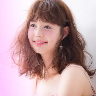 ロング カラー パーマ 榎本 稔久のヘアスタイル