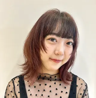 ミディアム カラー 🩷愛咲🩷レイヤー /透明感カラーのヘアスタイル