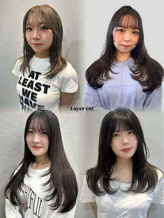 セミロング 押川 未羽のヘアスタイル