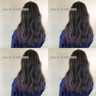 セミロング カラー あさだ しゅうたろうのヘアスタイル