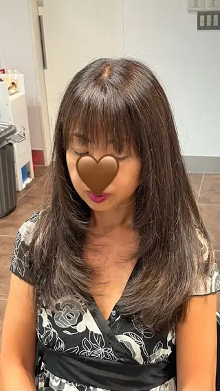 セミロング カラー mit bytree MISAKI🎀のヘアスタイル