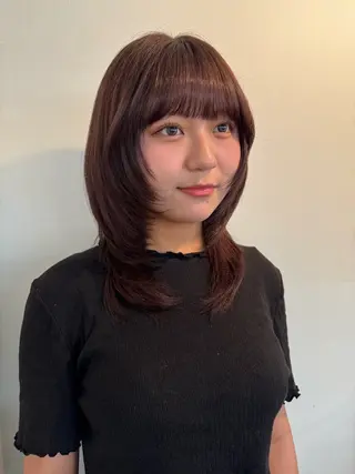 セミロング 🧤ル ウ🧤のヘアスタイル