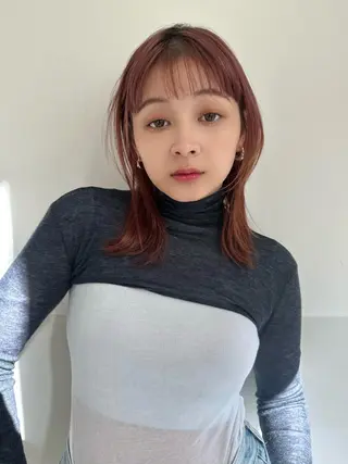 ミディアム カラー 🪭risa 暖色/レイヤー🪭のヘアスタイル