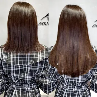 セミロング 韓国ヘア♡髪質改善♡ エクステ♡YUKIのヘアスタイル
