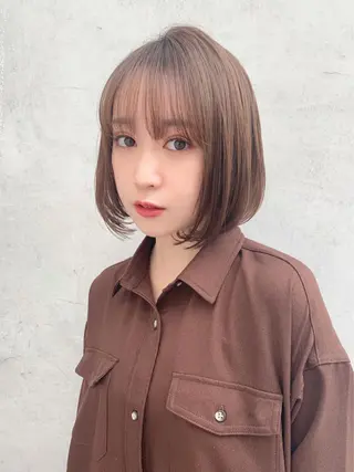 ミディアム カラー 髪質改善☆ 縮毛矯正miyuのヘアスタイル
