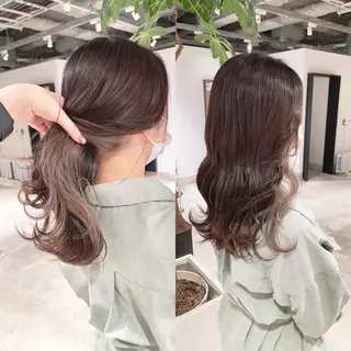 セミロング カラー 渋谷:インナーカラー ／🍒エリカ🍒のヘアスタイル