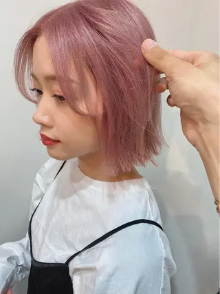 ショート カラー ブリーチなしカラー/ 髪質改善/寺門束のヘアスタイル