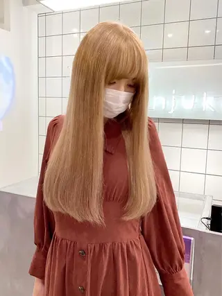 ロング カラー ヘアアレンジ 髪質改善【縮毛矯正】 北千住 田邉 澪のヘアスタイル