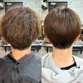 ショート パーマ メンズ ショートボブ髪質改善 縮毛矯正のプロ山道潤のヘアスタイル
