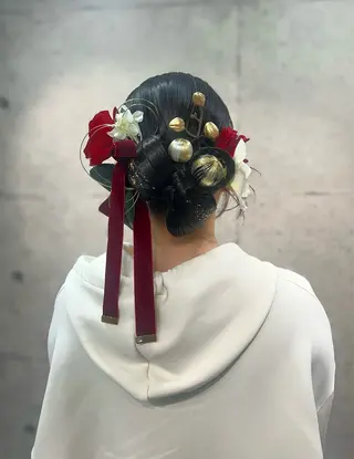 セミロング ヘアアレンジ ヘアメイク/髪質改善 🎀Moeri🎀のヘアスタイル