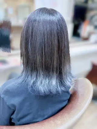 セミロング ヘアアレンジ 裾カラー/Aya🥀のヘアスタイル