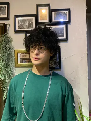 ショート パーマ 佐々木陸斗 ショート&メンズのヘアスタイル