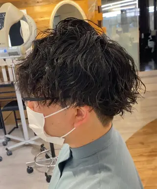 ショート パーマ メンズ 金子 富士のヘアスタイル