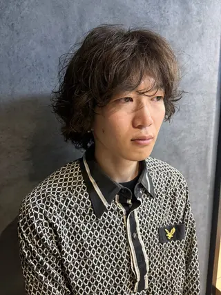 パーマ ヘアアレンジ メンズ ainico+所属・メンズ特化✂️栗原 侑也のヘアスタイル