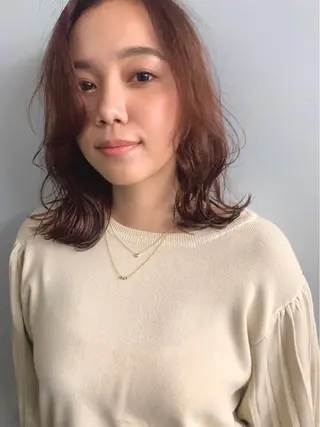 ミディアム カラー leben serikaのヘアスタイル