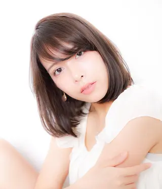 ミディアム カラー 髪質改善、縮毛矯正 店長浅野太郎のヘアスタイル