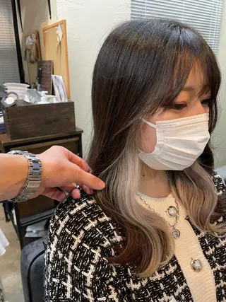 ミディアム カラー メンズ韓国ヘア👹 KAJIのヘアスタイル