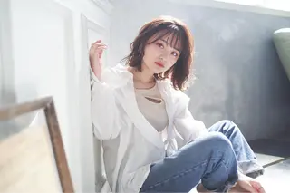 ミディアム 【髪質改善】 梅田　聡のヘアスタイル