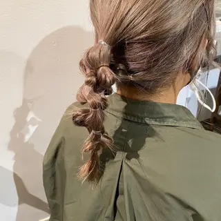 セミロング カラー ヘアアレンジ UMEDA FIGAROのヘアスタイル