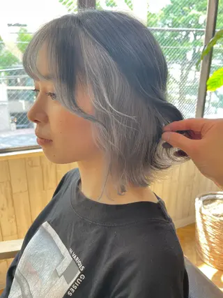 ミディアム 髪質改善＆艶カラー Zina💋池袋のヘアスタイル