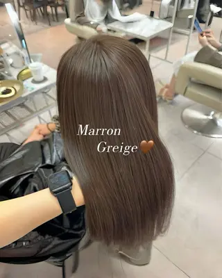 セミロング カラー 🤍 韓国ヘア / INORI 🤍のヘアスタイル