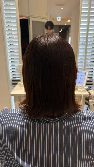 ミディアム カラー 似合わせ 顔周りYUUGAのヘアスタイル
