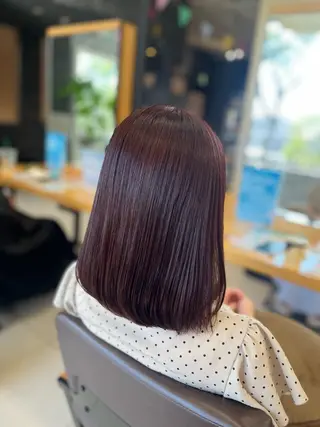 ミディアム カラー 🩵さき🤍 可愛いを叶える美容師のヘアスタイル