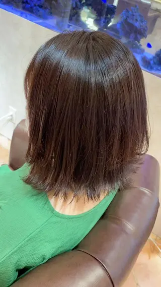 ショート カラー ブリーチなし✨艶髪 カラー𓃲YAGIのヘアスタイル