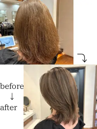 ミディアム カラー 伊藤 欣良のヘアスタイル