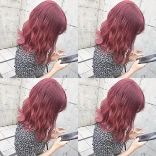 ミディアム カラー ヘアアレンジ TAKUMAブリーチ /切りっぱなし🪽のヘアスタイル