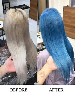 セミロング カラー KEISUKE🐶 カラー✨エクステのヘアスタイル