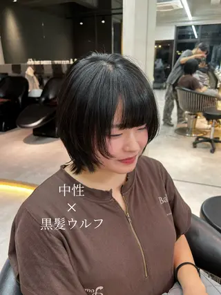 ショート ヘアアレンジ 似合わせカラー× ウルフカット/ホマレのヘアスタイル