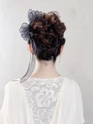 カラー セミロング ITbyALBUM 八王子店のヘアスタイル