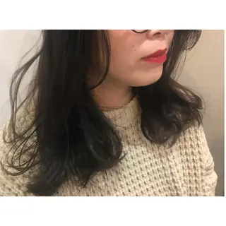 セミロング カラー 艶カラー/似合わせ 💖Emmy💖のヘアスタイル