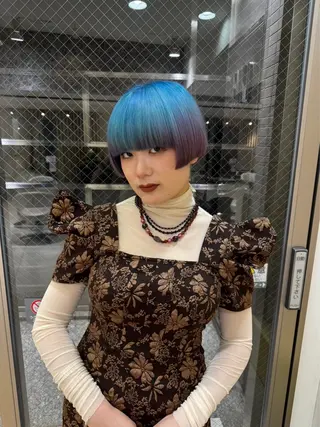 カラー まるやま ひなこ/艶髪カラーのヘアスタイル