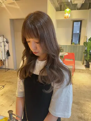 セミロング カラー 🩷ハイトーン透明感 レイヤー🩷ユリカのヘアスタイル