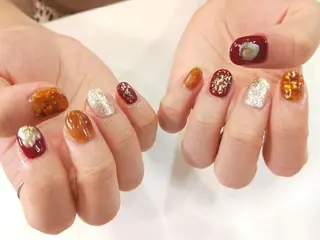 ネイル はばすみれ🎀ﾈｲﾙ 光ﾌｪｲｼｬﾙ ﾍｱのネイルデザイン