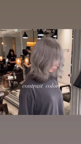 ミディアム カラー 💜ハイトーン💛 マジカルかいちゃんのヘアスタイル