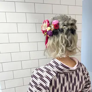 セミロング カラー ヘアアレンジ ✨🌿大人可愛い愛さ れhair🌿✨松本のヘアスタイル