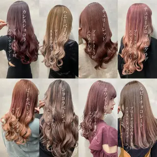 セミロング カラー ヘアアレンジ アイブロウ LAVENDIA 初音のヘアスタイル