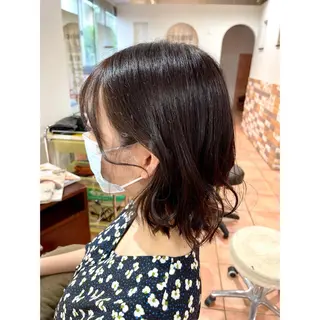 ミディアム カラー パーマ ヘアアレンジ 🦋エクステ/透明感 カラー🦋宮川莉央のヘアスタイル