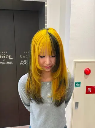 セミロング カラー 髪質改善/ハイトーン /デザイン見正 恵弥のヘアスタイル
